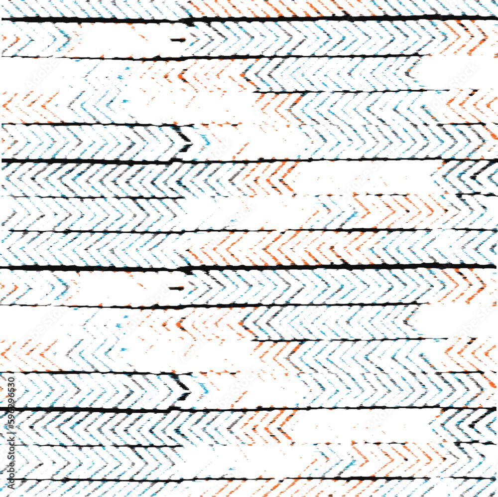 Simple colorful 
seamless pattern. Hand Drawn Stripes Herringbone Ink Drawn Ethnic abstract Grunge texture for fabric textiles. Vector illustration background for fashionable digital print design 