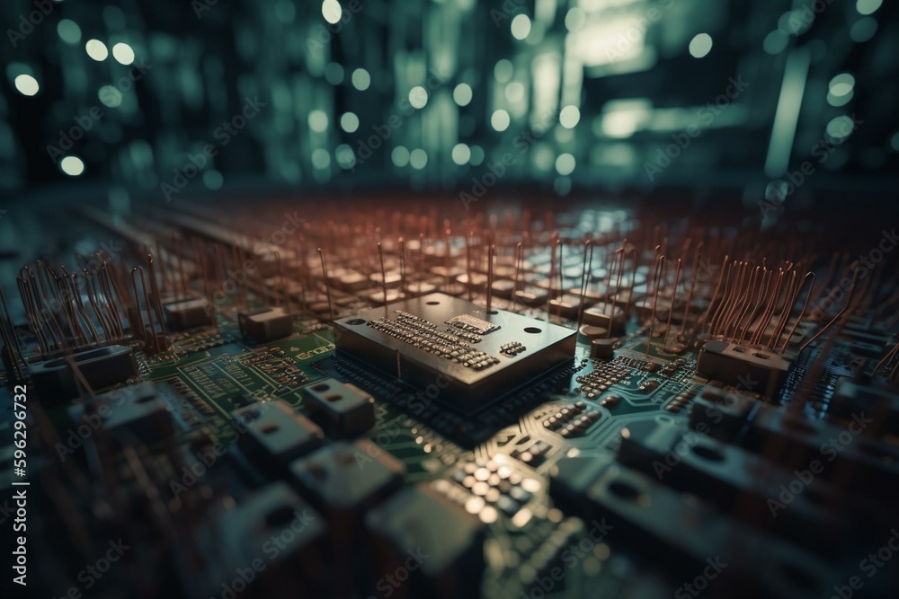 Interconnected microchips with electrical signals and binary codes ...