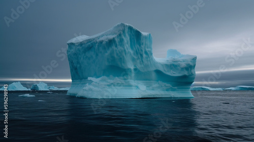 massive iceberg floating Generative AI