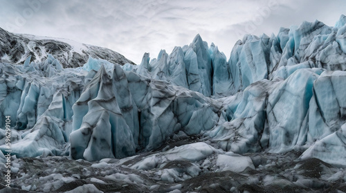 massive glacier in the artic. Generative AI