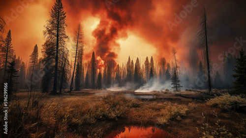 massive forest fire, ai generated © Quentin