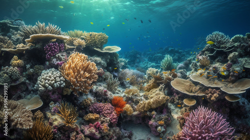 massiv coral reef, ai generated © Quentin
