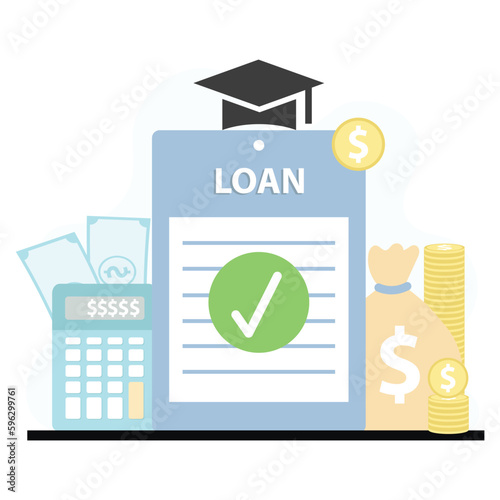 Obraz na płótnie student loan application is approved w salonie