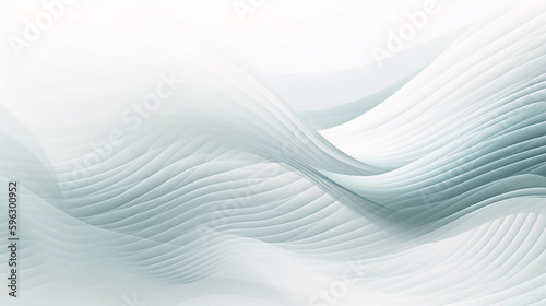 abstract wave background with white and blue colors. Generative Ai