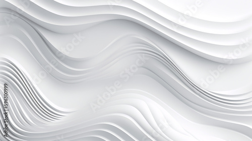 abstract white wavy background. Generative Ai