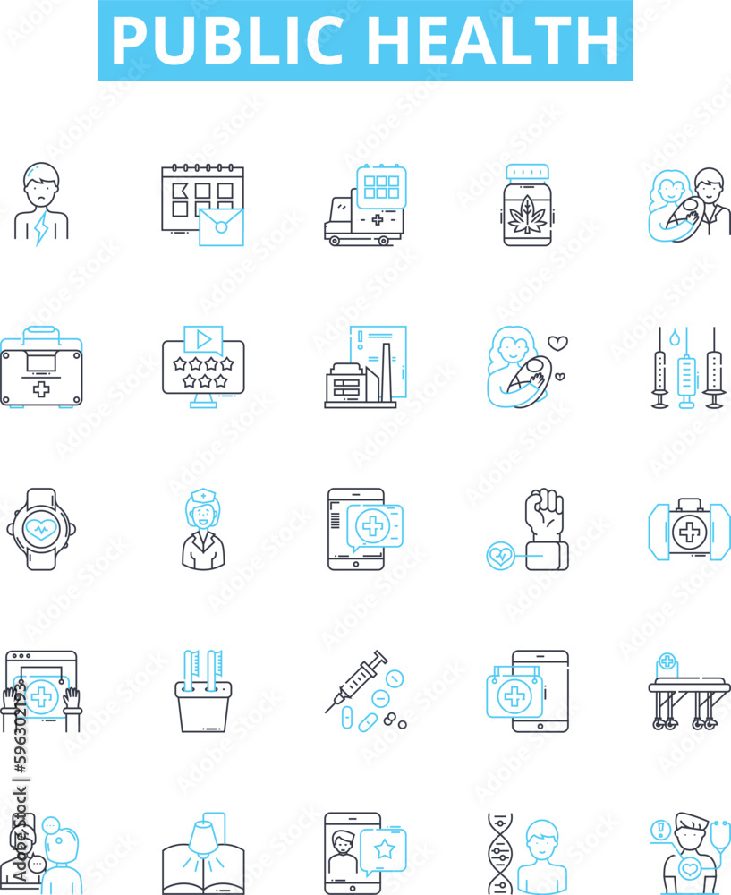 Public health vector line icons set. Public, Health, Safety, Hygiene, Wellness, Disease, Prevention illustration outline concept symbols and signs Public health vector line icons set. Public, Health, Safety, Hygiene, Wellness, Disease, Prevention illustration outline concept symbols and signs
