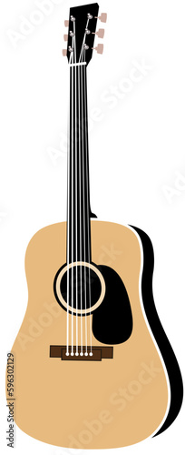 Six string acoustic guitar