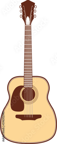 Six string acoustic guitar
