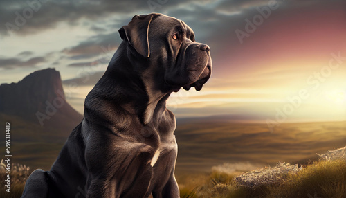 Cane Corso Dog Breed Italian Mastiff Generative AI © Andreas