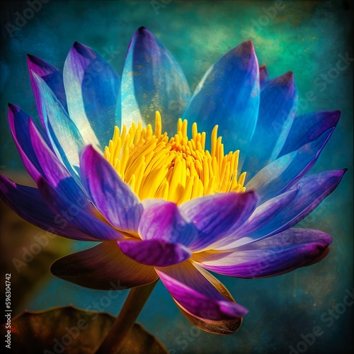 Lotus Bloom - the beauty and symbolism of a lotus flower in full bloom. The mood evokes a sense of tranquility, harmony, and the profound spiritual significance of the lotus bloom.
