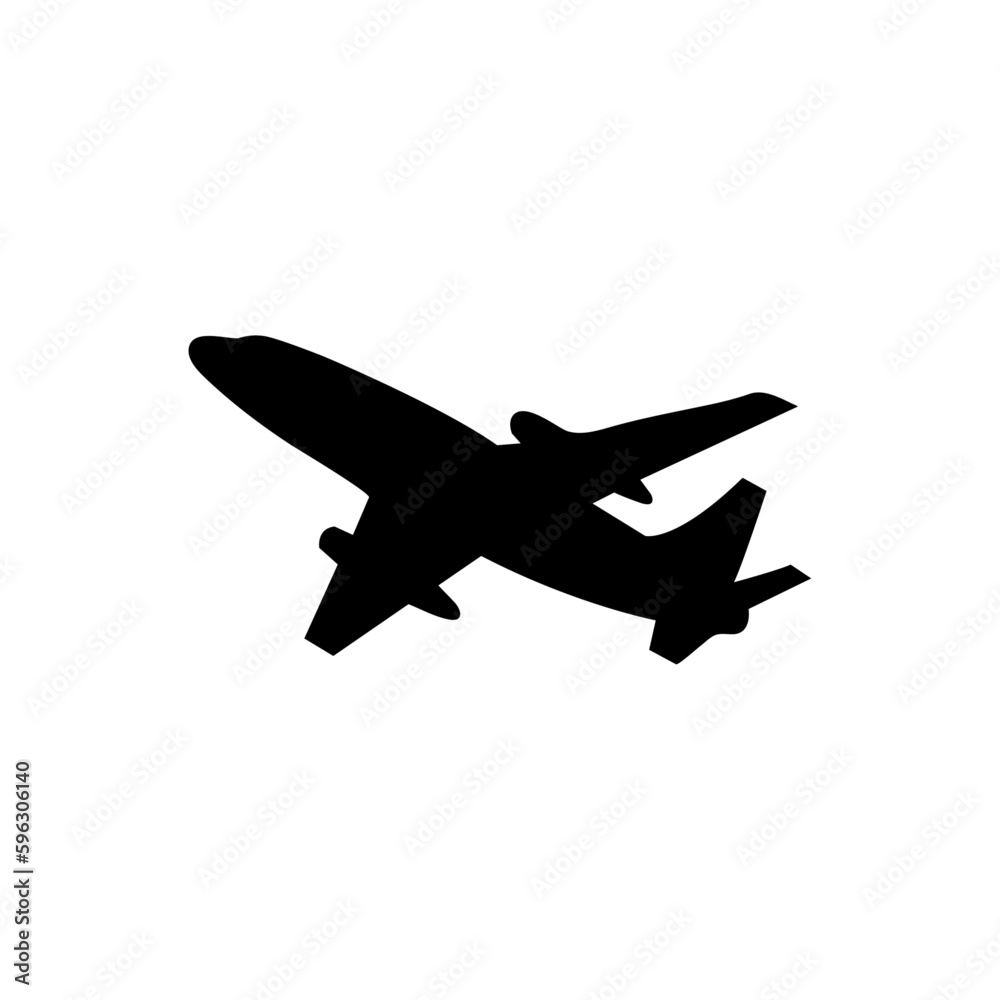 airplane in the sky, black plane flying plane icon vector design cartoon illustrations airplane in the sky, black plane flying plane icon vector design cartoon illustrations