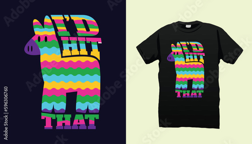 cinco de mayo unicorn tshirt design vector