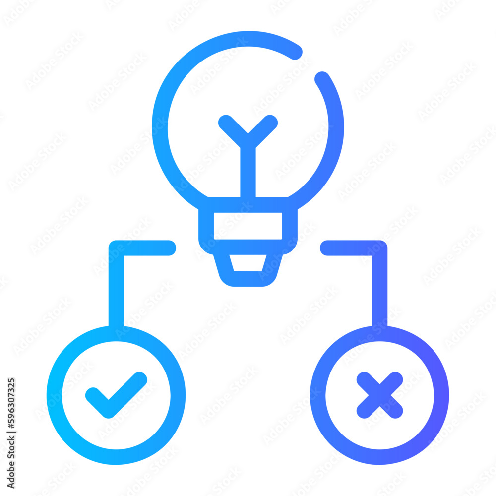 decision making gradient icon decision making gradient icon