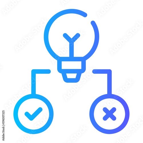 decision making gradient icon