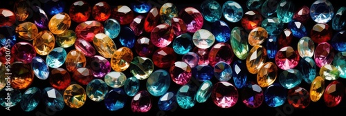 An Image Of A Glittering, Multicolored Gemstone Background. Generative AI