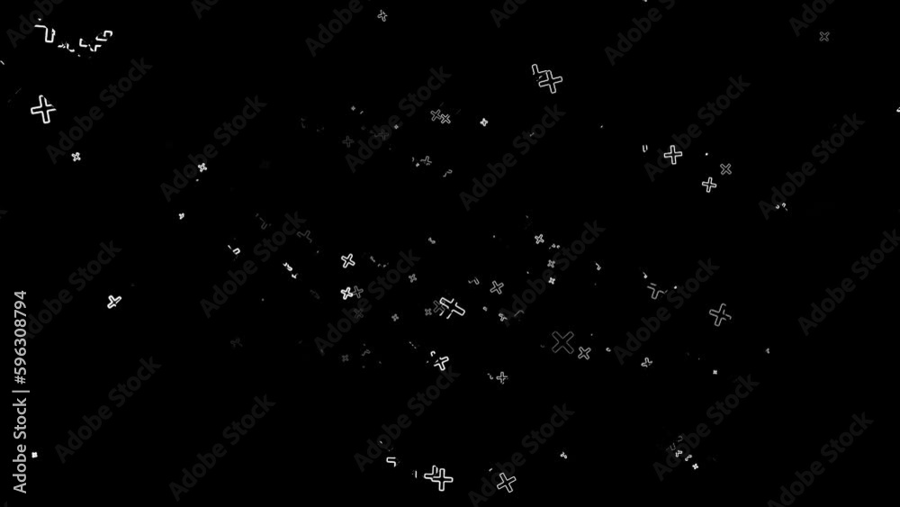 Symbol High Tech Background, Hospital Medical Icon Glowing Particle Animation. Plus Icon Particle Animation On Black Background. Symbol High Tech Background, Hospital Medical Icon Glowing Particle Animation. Plus Icon Particle Animation On Black Background.