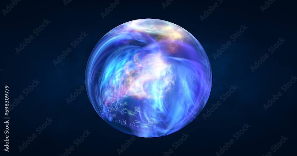 Abstract ball sphere planet iridescent energy transparent glass magic with energy waves in the core abstract background Abstract ball sphere planet iridescent energy transparent glass magic with energy waves in the core abstract background