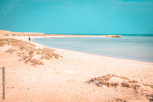 Strand von Sharm El Luli in Südägypten, nahe Marsa Alam