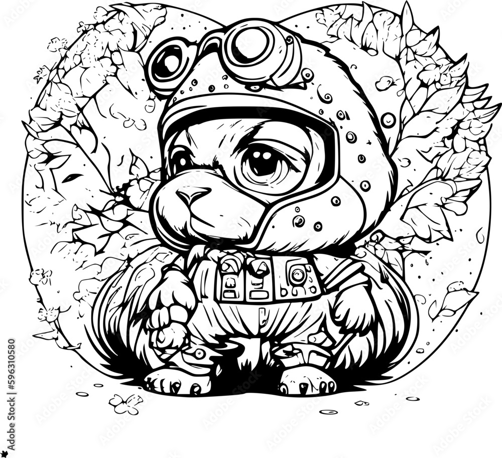 Obraz premium Cute Video Game Character