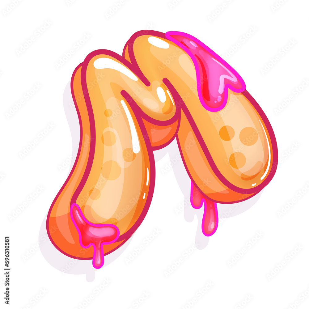 Cartoon Bubble Letter Orange M Stock Illustration Adobe Stock Cartoon bubble letter orange m stock illustration adobe stock