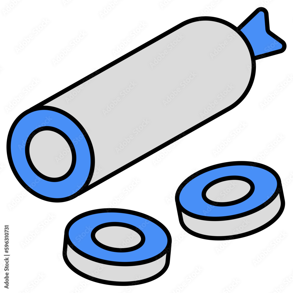 A unique design icon of sausage cut
