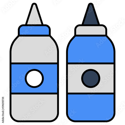 Modern design icon of ketchup bottles 