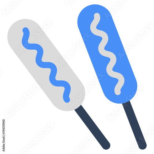 A unique design icon of frankfurter 