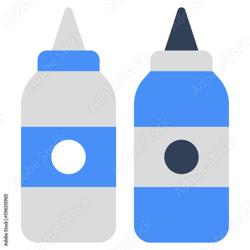 Modern design icon of ketchup bottles 