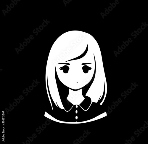 Girl | Minimalist and Simple Silhouette - Vector illustration