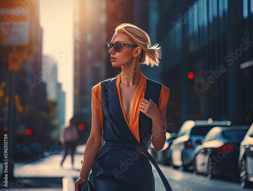 Fashion in the City Sun, AI generated