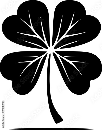 Shamrock | Black and White Vector illustration