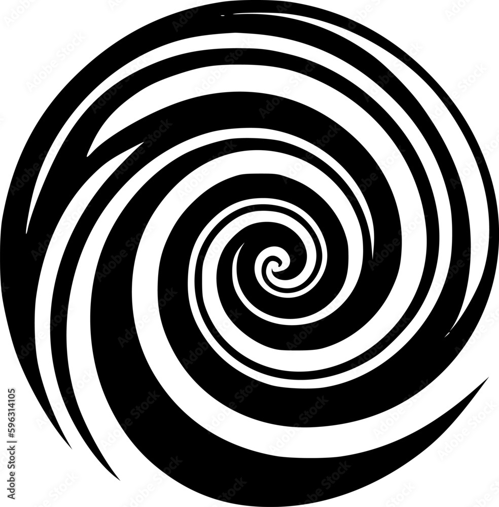 Spiral - Black and White Isolated Icon - Vector illustration Spiral - Black and White Isolated Icon - Vector illustration