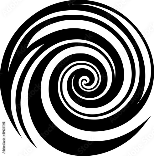 Spiral - Black and White Isolated Icon - Vector illustration