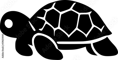 Turtle | Black and White Vector illustration