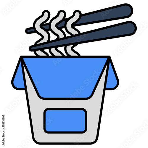 A yummy icon of instant noodles