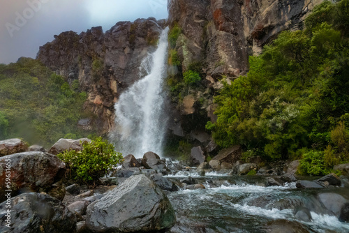 Taranaki waterfall  Tongariro National Park  North Island  New Zealand