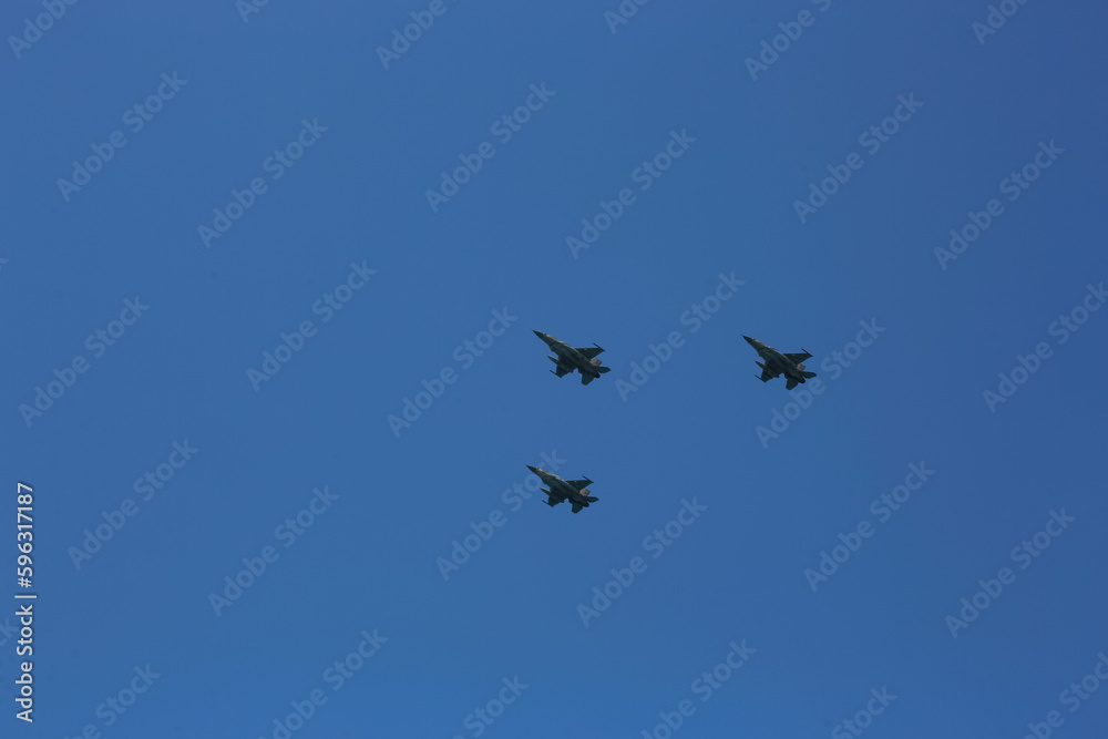 Israeli Air Force.
Tel Aviv, Israel. Independence day, military parade