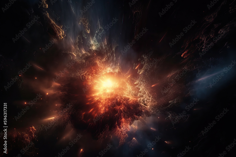custom made wallpaper toronto digitalThe birth of a star in space, the birth and expansion of space, gas dust clouds of the nebula.