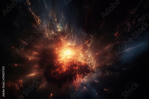 Wallpaper Mural The birth of a star in space, the birth and expansion of space, gas dust clouds of the nebula. Torontodigital.ca