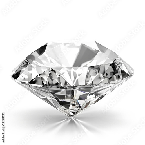 diamond on a transparent background with a shadow