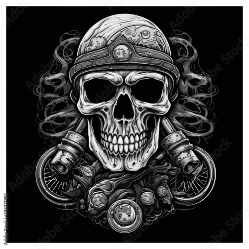skull and crossbones motorcycle emblem