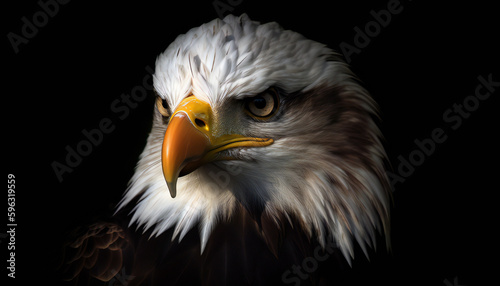 The national symbol of the USA. American eagle generative ai.