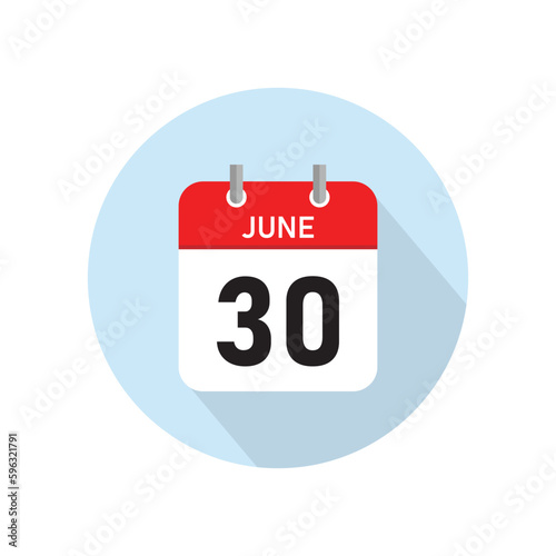 June 30 Concept Design. Vector Illustration.	

