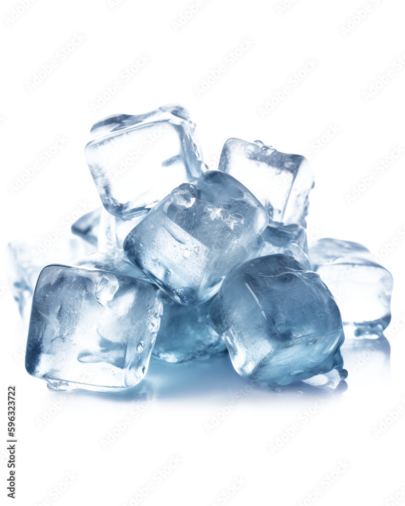 ice cubes isolated on white background ice cubes isolated on white background