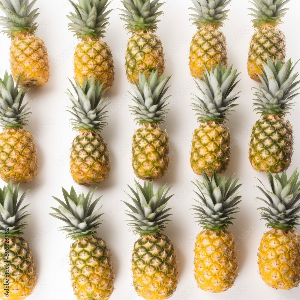 pineapple on white background pineapple on white background