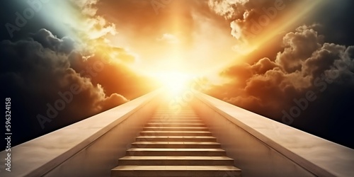 Fototapet Ascending stairs to the sun