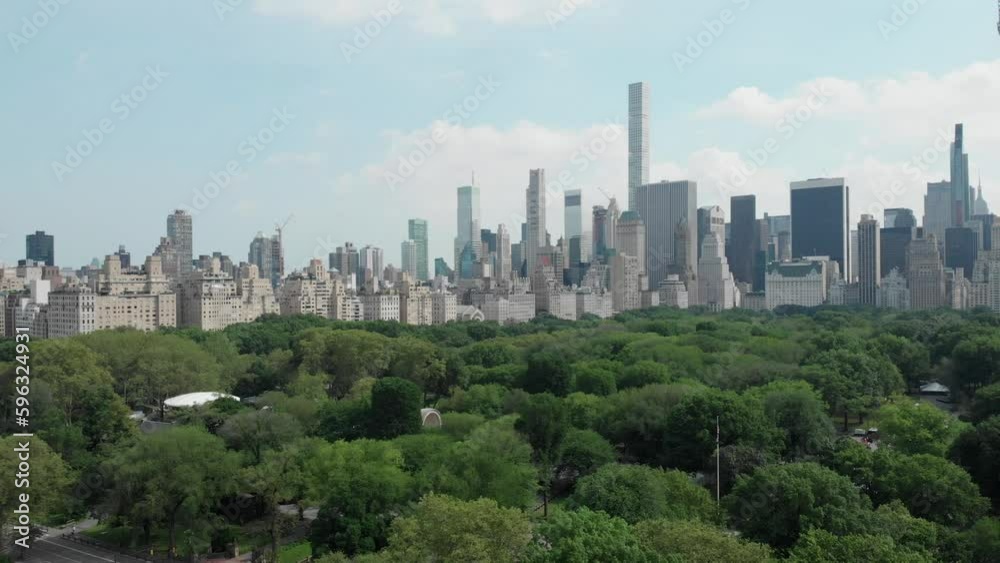 Aerial view of Central Park and New York city. High quality 4k footage Aerial view of Central Park and New York city. High quality 4k footage