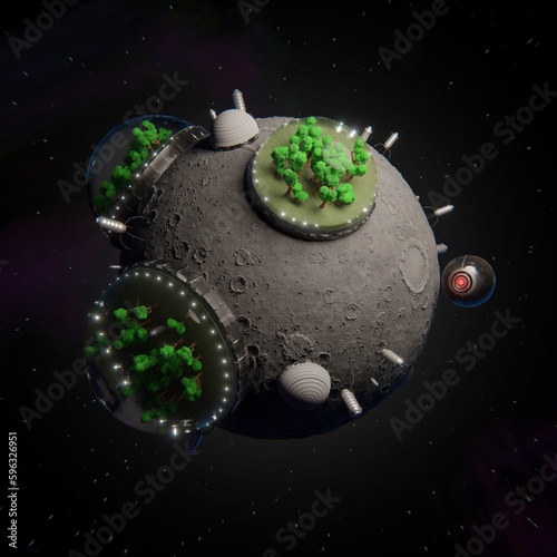 Fototapeta Naklejka Na Ścianę i Meble -  earth in space lab station