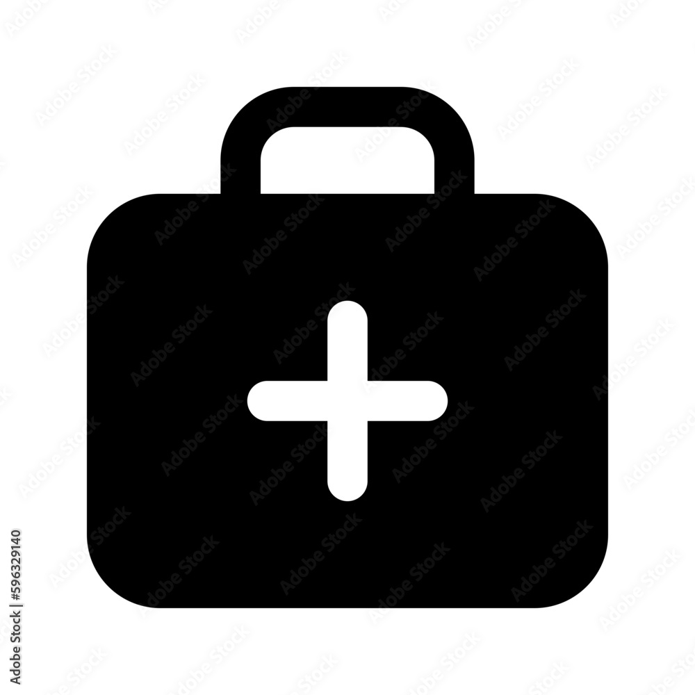 Obraz premium first aid kit glyph icon