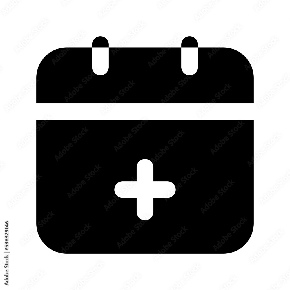 Fototapeta premium medical appointment glyph icon